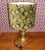 Table Lamp with Luminous Floral Shade in Green Brown, 1070s For Sale - Image 9 of 9
