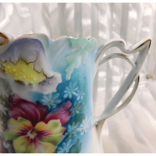 1920s Chocolate Pot Set With Sugar Bowl, Creamer and Matching Tray - Six Piece For Sale - Image 11 of 16