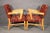 Brick Red Mid 20th Century Deco Style Armchairs - 2 Pieces For Sale - Image 8 of 12