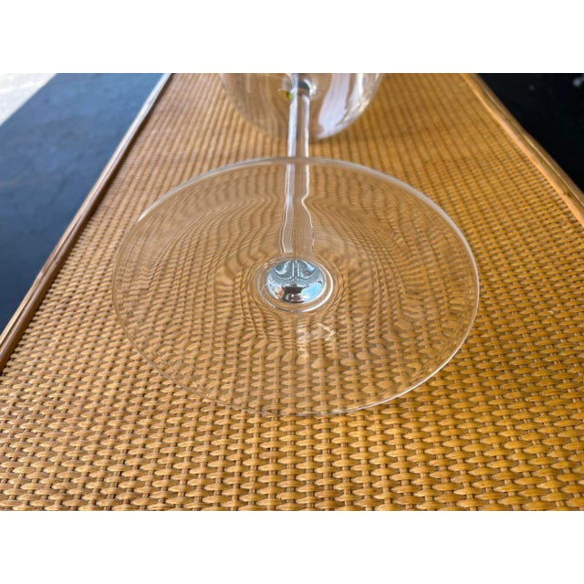 Shabby Chic Large Vintage Decorative Oversized Wine Glass, Stemmed Centerpiece Vase For Sale - Image 3 of 6