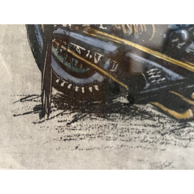 Scott Jacobs " 1923 F Head Twin Xxx" Mixed Media Etching With Watercolor, Hand-Signed For Sale In New York - Image 6 of 9