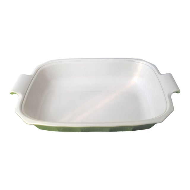 Vintage Emile Henry Green Baking Dish France For Sale