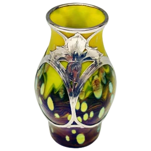 Art Nouveau Lemon Yellow Cytisus Vase from Loetz, Klostermuehle, Bohemia, 1890s