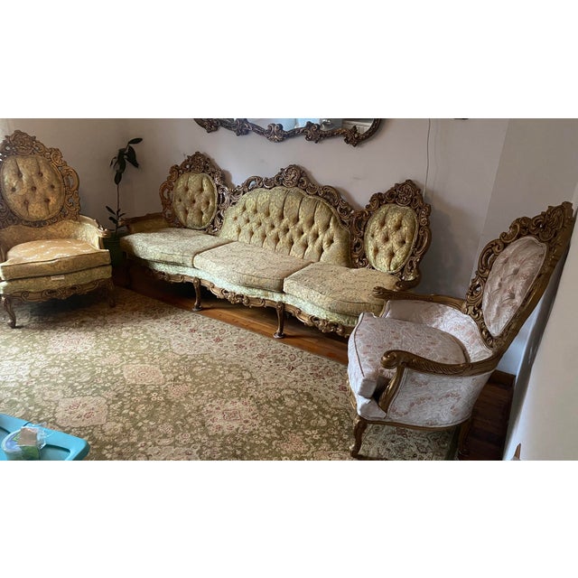 1990s French Rococco Sofa Set For Sale - Image 18 of 18