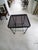 Mathieu Matégot Metal Bar Cart, Glass Lower Shelf, Pleated Apron, France, 1950s For Sale - Image 4 of 17
