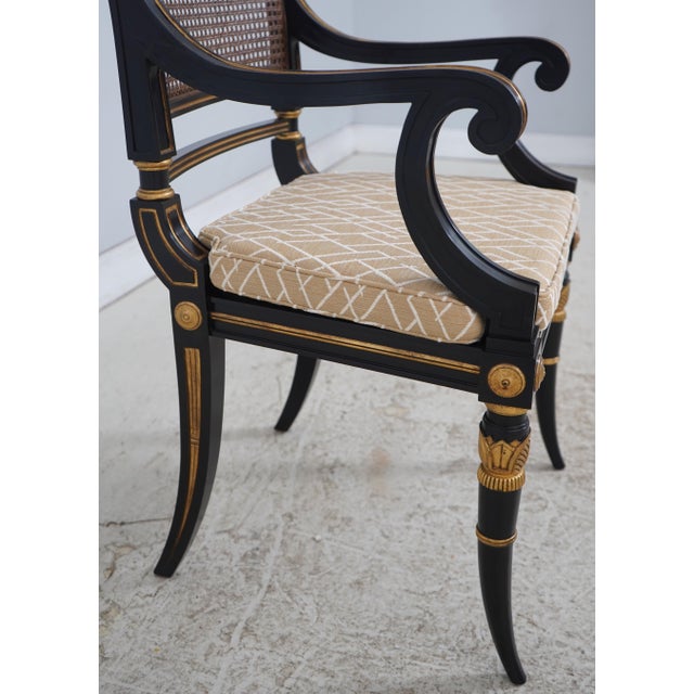 Set of 4 Baker Neoclassical Regency Armchairs For Sale In Philadelphia - Image 6 of 18