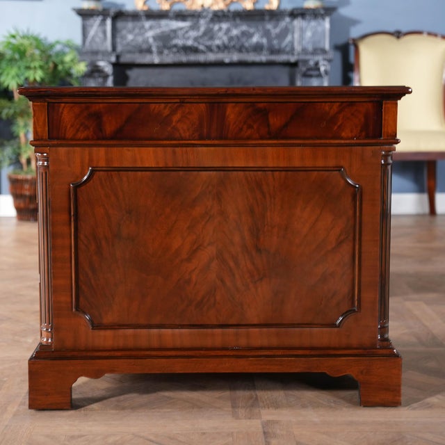 Traditional Mahogany Executive Desk For Sale - Image 9 of 13