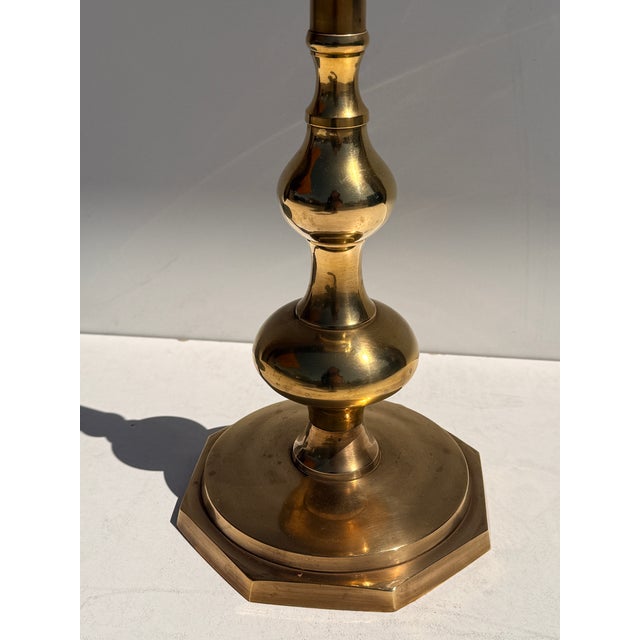 1970s Brass Standing Champagne Cooler / Planter For Sale - Image 10 of 11