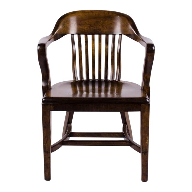 Vintage MidCentury B. L. Marble Chair Company Walnut Bank of England