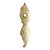 Brass 9.375 In. Back Plate With Extra Long Keyhole For Sale