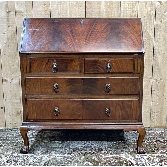 Vintage English Donkey Secretaire in Mahogany, 1930s For Sale - Image 17 of 17