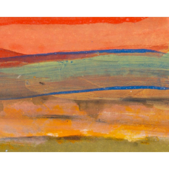 Red 1984 Abstract Mixed Media Painting by Harry Hilson For Sale - Image 8 of 8