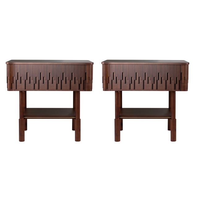 Campbell Bedside Table from Wood Tailors Club, Set of 2 For Sale - Image 9 of 9