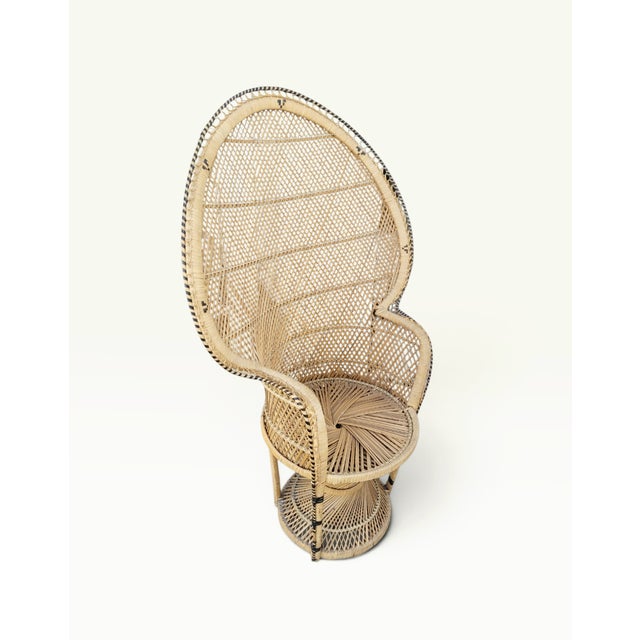 Large Handwoven Rattan Peacock Emmanuelle Throne Chair, Philippines, 1950s For Sale - Image 18 of 18