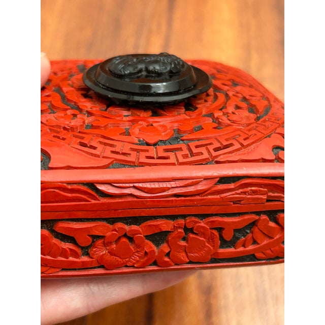 Ooak Cinnabar Box/ Antique Jet Cameo For Sale - Image 12 of 12