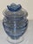 Steuben Covered Jar With Applied Cobalt Threading and Blue Flower Finial, Carder Period (1903–1932) For Sale - Image 9 of 9