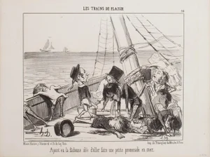 Honoré Daumier, A Small Walk Sea, Lithograph, 1852