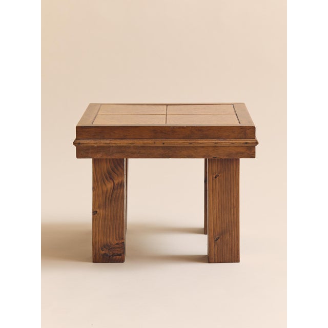 Mid-Century Modern 1960s The Danish Tile Top Low Side Table For Sale - Image 3 of 9