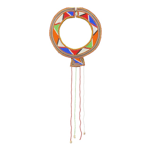 African Masai Beaded Traditional Artifact Wall Decor For Sale