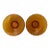 Vintage Mid-Century Modern Amber Glass Bowls- Set of Two For Sale