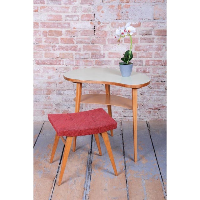 Mid-Century Side Table in Beech and Plywood, Czech, 1950s For Sale - Image 9 of 10