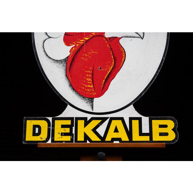 Mid 20th Century Vintage DeKalb Poultry "Rooster" Advertising Sign For Sale - Image 5 of 8