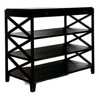 Vintage X Frame Console Table For Sale