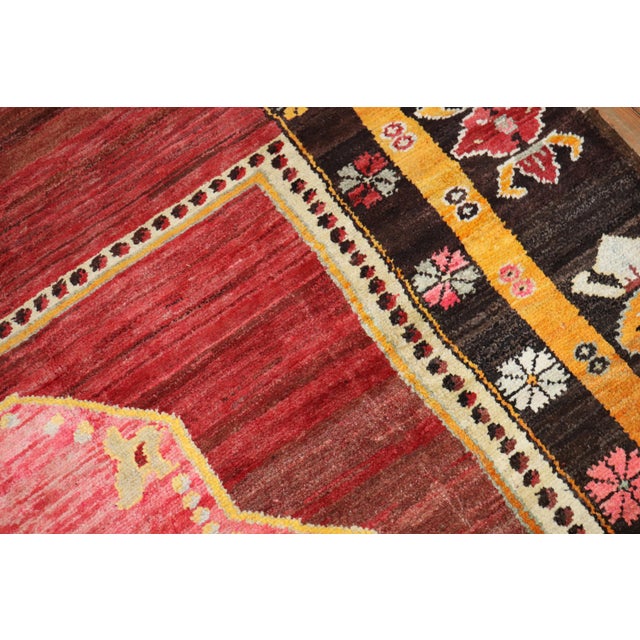 Arts & Crafts Wild Floral Traditional Turkish Rug Dated 1978 - 10'8" x 11'6" For Sale - Image 3 of 6