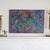 Purple Abstract Cubist Polychrome Cityscape With Purple and Turquoise For Sale - Image 8 of 13