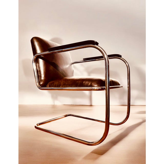 Model RS7 Chrome-Plated Steel Tube Cantilever Armchair by Heinz and Bodo Rasch for Mauser Werke Waldeck, Germany, 1932 For Sale - Image 13 of 14