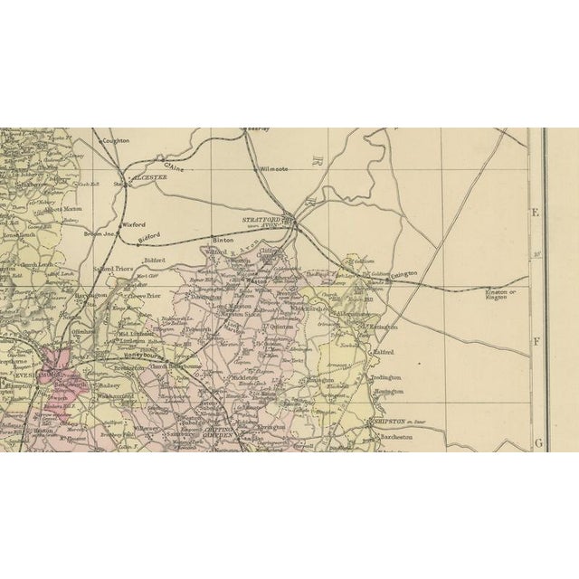 Late 19th Century Worcestershire & Gloucestershire County Map, 1885 For Sale - Image 5 of 9