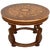 20th French Marquetry Round Center Table With Four Cabriole Legs For Sale