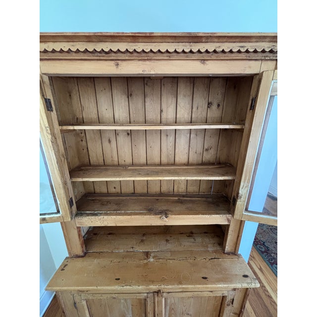 1910s Antique English Pine Kitchen Dresser (Hutch) For Sale - Image 5 of 5