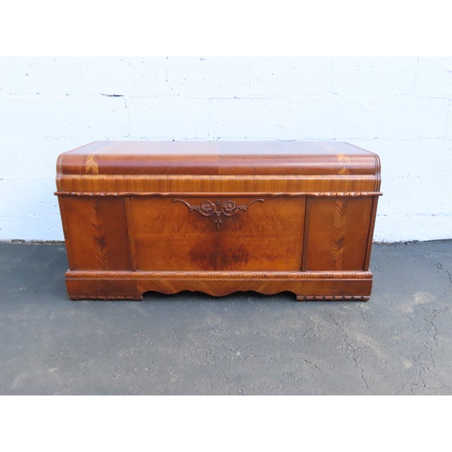 This brilliant Cedar Trunk Chest is made of wood, solid wood, walnut, veneer, and cedar wood. This trunk was made in the...