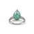 Late 20th Century Vintage Platinum Gia Colombian Emerald Diamond Cocktail Ring, Size 4.75 For Sale In Houston - Image 6 of 8