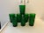 1950s Forest Green Sandwich Glassware by Anchor Hocking 5 Glasses measuring 4” tall 3 Glasses measuring 3.5” tall I am...