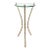 Vintage 30" Faux Bamboo Brass-Tone Metal & Glass Plant Stand – Hollywood Regency / Chinoiserie For Sale