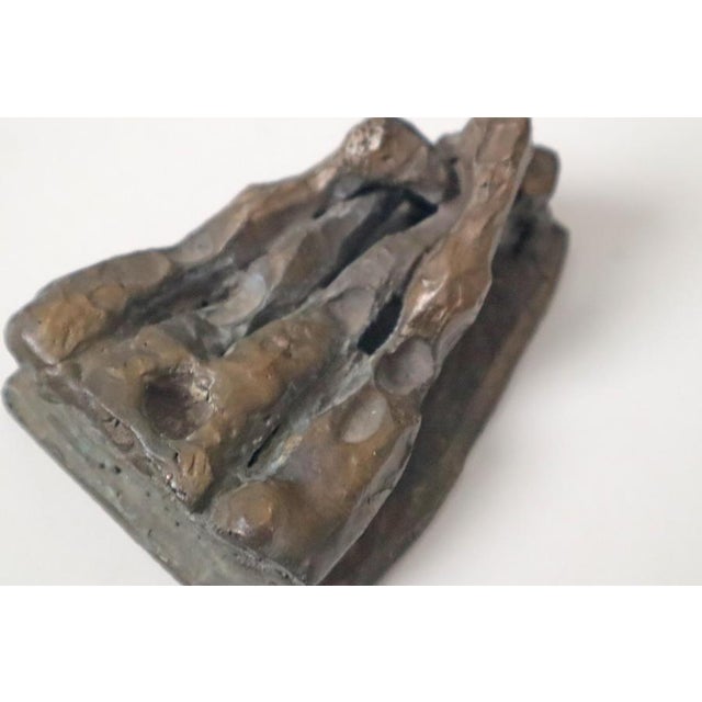 Surrealist Bronze Sculpture Act of Female and Male Signed Candle Holders , 1980 For Sale - Image 6 of 15