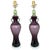 Italian Amethyst Art Glass Table Lamps, 1960s, Set of 2 For Sale - Image 6 of 6