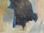 Mid-Century Modern 'Presence in Shadow' Vintage Original Abstract Figurative Oil Painting, Framed For Sale - Image 10 of 12