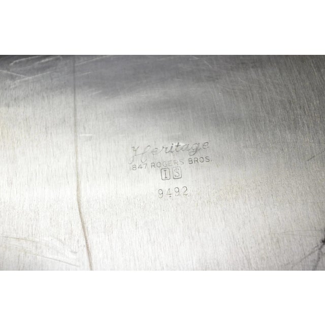 Vintage 1847 Rogers Bros Heritage 9492 Large Silver Plated Serving Platter Tray For Sale - Image 12 of 14