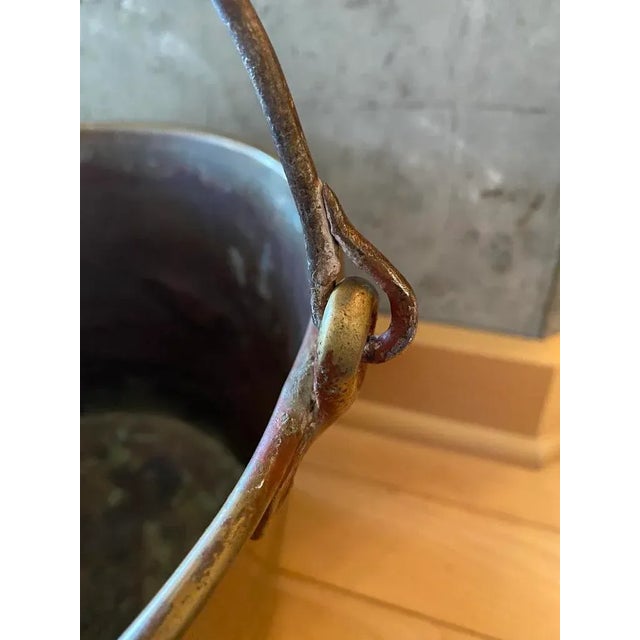 Antique Late 19th Century Brass & Iron Pail or Bucket Signed Hw Hayden the Waterbury Brass Co. For Sale - Image 10 of 13