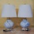 Traditional Pair of Jonathan Y Holly Marbleized Ceramic Table Lamps in Blue & White For Sale - Image 3 of 18