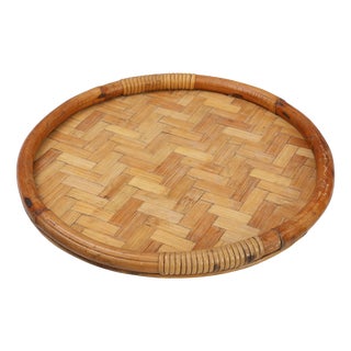 Mid-Century Bamboo Serving Tray, France, 1960s For Sale
