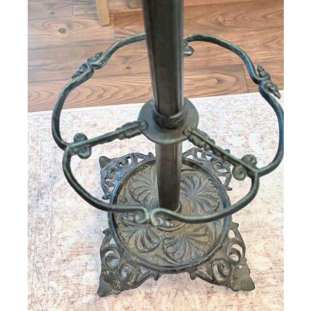 Make a Grand First Impression: Rare Antique Victorian Cast Iron Hall Tree For Sale - Image 4 of 8