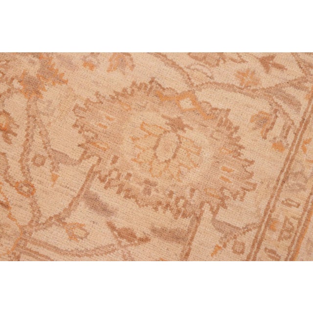 Classic Ziegler Beige Tan Hand-Knotted Wool Rug - 6'2'' X 9'1'' For Sale In New York - Image 6 of 8