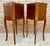 1940s Pair of French Louis XV Style Bedside Tables with Marquetry and Brass Hardware, Pair For Sale - Image 10 of 10