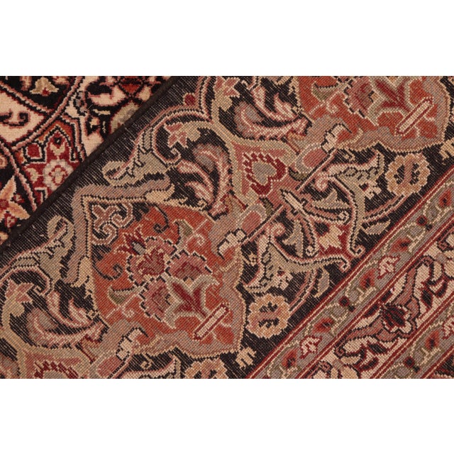 Textile Boho Chic Pak-Persian Black/Rust Wool Rug - 6'0'' X 9'4'' For Sale - Image 7 of 9