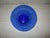 1900 - 1909 Antique Cobalt Blue Hand Blown & Etched With Grapes Console Bowl For Sale - Image 5 of 9