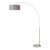 1960s Mid Century Modern Float Float Lamp - 92" Satin Nickel Steel, Cashmere Gray Linen Shade, Dimmable For Sale